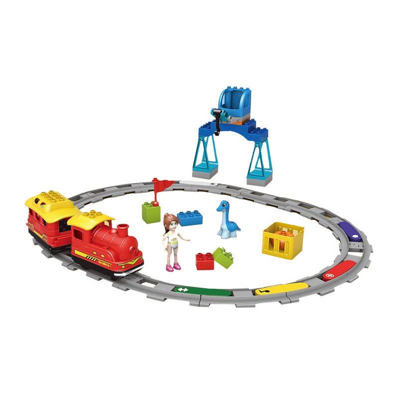 MouldKing 53002 Mould King 53002 non  TÀU THÔNG MINH MÀU ĐỎ bộ đồ chơi xếp lắp ráp ghép mô hình Pre-School AI TRIAN Mẫu Giáo