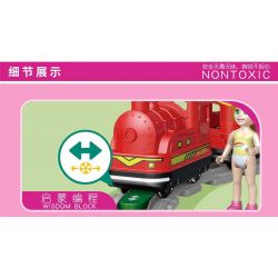 MouldKing 53002 Mould King 53002 non  TÀU THÔNG MINH MÀU ĐỎ bộ đồ chơi xếp lắp ráp ghép mô hình Pre-School AI TRIAN Mẫu Giáo