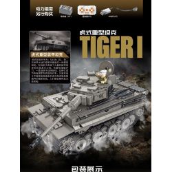 PanlosBrick 632015 Panlos Brick 632015 non  XE TĂNG HẠNG NẶNG HỔ bộ đồ chơi xếp lắp ráp ghép mô hình Military Army TIGER Quân Sự Bộ Đội 1776 khối