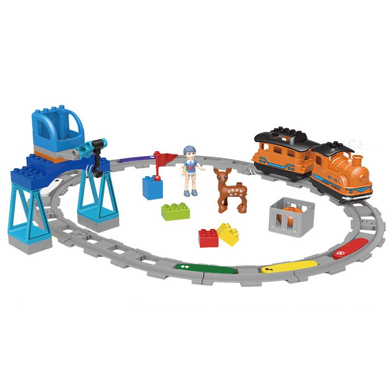 MouldKing 53001 Mould King 53001 non  TÀU THÔNG MINH MÀU CAM bộ đồ chơi xếp lắp ráp ghép mô hình Pre-School AI TRIAN Mẫu Giáo