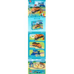 MouldKing 53001 Mould King 53001 non  TÀU THÔNG MINH MÀU CAM bộ đồ chơi xếp lắp ráp ghép mô hình Pre-School AI TRIAN Mẫu Giáo