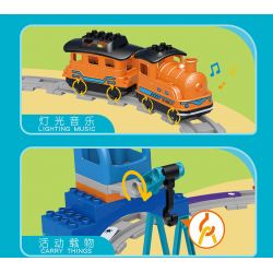 MouldKing 53001 Mould King 53001 non  TÀU THÔNG MINH MÀU CAM bộ đồ chơi xếp lắp ráp ghép mô hình Pre-School AI TRIAN Mẫu Giáo