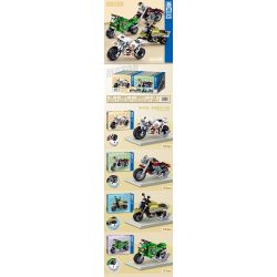 ZHEGAO QL0754 0754 non  4 XE MÁY bộ đồ chơi xếp lắp ráp ghép mô hình Motorcycle Motorbike Xe Hai Bánh 722 khối