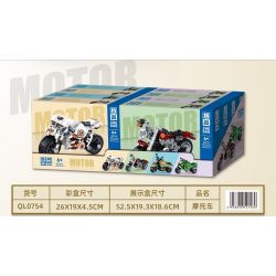 ZHEGAO QL0754 0754 non  4 XE MÁY bộ đồ chơi xếp lắp ráp ghép mô hình Motorcycle Motorbike Xe Hai Bánh 722 khối