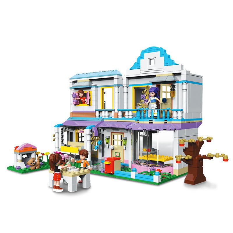 JIESTAR 20380 non  NHÀ KERR bộ đồ chơi xếp lắp ráp ghép mô hình Oriental Keer Modern Academy 662 khối