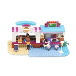 JIESTAR 20377 non  PHỐ ???M THỰC bộ đồ chơi xếp lắp ráp ghép mô hình Oriental Keer Modern Academy 305 khối