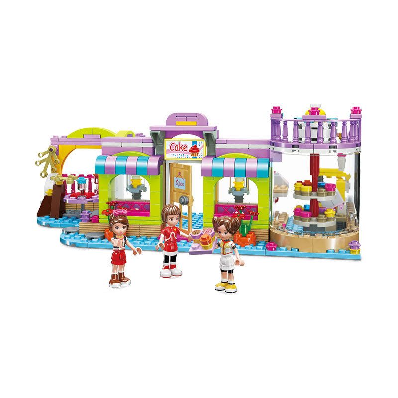 JIESTAR 20376 non  SẢNH BÁNH bộ đồ chơi xếp lắp ráp ghép mô hình Oriental Keer Modern Academy 373 khối