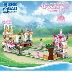 ZHEGAO QL1194 1194 non  ĐƯỜNG TRƯỢT LÂU ĐÀI WINDSOR bộ đồ chơi xếp lắp ráp ghép mô hình Girl WINDSOR CASTLE Con Gái 711 khối