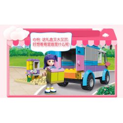 JIESTAR 20372 non  CỬA HÀNG GIAO QUÀ bộ đồ chơi xếp lắp ráp ghép mô hình Oriental Keer Modern Academy GIFT DELIVERY VEHICLE 261 khối