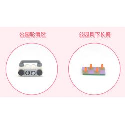 JIESTAR 20370 non  CÔNG VIÊN TRƯỢT BĂNG bộ đồ chơi xếp lắp ráp ghép mô hình Oriental Keer Modern Academy SKATE PARK 136 khối