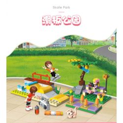 JIESTAR 20370 non  CÔNG VIÊN TRƯỢT BĂNG bộ đồ chơi xếp lắp ráp ghép mô hình Oriental Keer Modern Academy SKATE PARK 136 khối