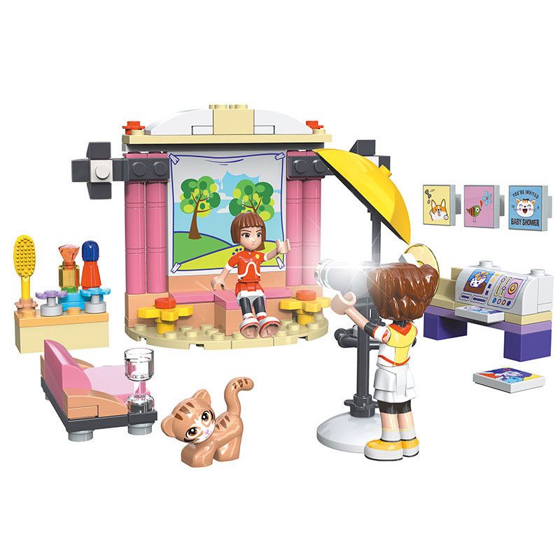 JIESTAR 20369 non  STUDIO CHỤP ???NH bộ đồ chơi xếp lắp ráp ghép mô hình Oriental Keer Modern Academy PHOTOGRAPHY 160 khối