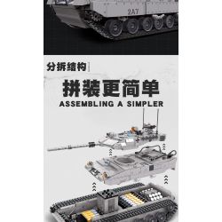JIESTAR 61036 non  XE TĂNG PANTHER bộ đồ chơi xếp lắp ráp ghép mô hình LEOPARD 2A7 1498 khối