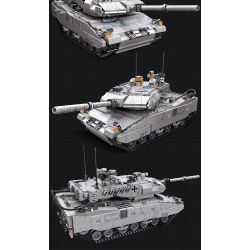 JIESTAR 61036 non  XE TĂNG PANTHER bộ đồ chơi xếp lắp ráp ghép mô hình LEOPARD 2A7 1498 khối