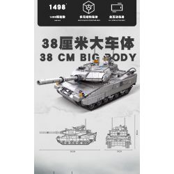 JIESTAR 61036 non  XE TĂNG PANTHER bộ đồ chơi xếp lắp ráp ghép mô hình LEOPARD 2A7 1498 khối