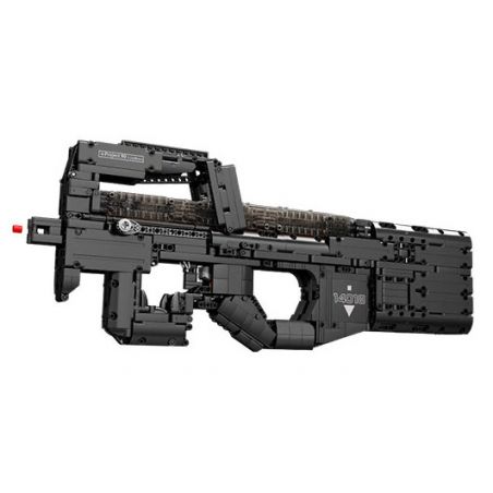 MouldKing 14018 Mould King 14018 non  SÚNG TIỂU LIÊN P90 bộ đồ chơi xếp lắp ráp ghép mô hình Gun P90 SUBMACHINE GUN 1644 khối