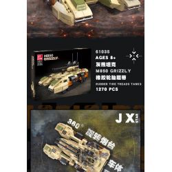 JIESTAR 61035 non  XE TĂNG M850 GRIZZLY bộ đồ chơi xếp lắp ráp ghép mô hình 1270 khối