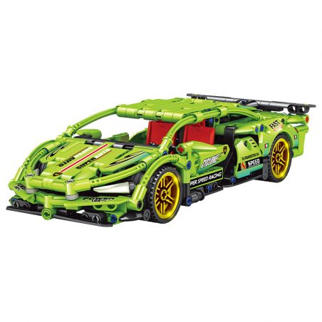 BRUCO BLK-019 QIAO LE TONG 2310 non  KÉO LÙI XE LAMBORGHINI bộ đồ chơi xếp lắp ráp ghép mô hình  Kỹ Thuật Công Nghệ Cao Mô Hình Phương Tiện 260 khối