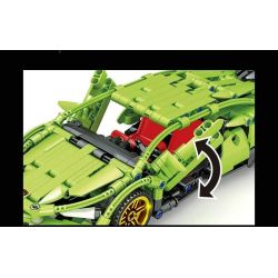 BRUCO BLK-019 QIAO LE TONG 2310 non  KÉO LÙI XE LAMBORGHINI bộ đồ chơi xếp lắp ráp ghép mô hình  Kỹ Thuật Công Nghệ Cao Mô Hình Phương Tiện 260 khối