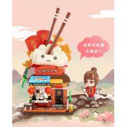 GEKKOSHA 801002 non  CẢNH PHỐ ẨM THỰC CỬA HÀNG TIANTIAN TANG SHUI bộ đồ chơi xếp lắp ráp ghép mô hình Creator Sáng Tạo 627 khối