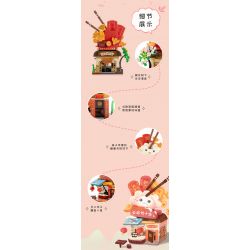 GEKKOSHA 801002 non  CẢNH PHỐ ẨM THỰC CỬA HÀNG TIANTIAN TANG SHUI bộ đồ chơi xếp lắp ráp ghép mô hình Creator Sáng Tạo 627 khối