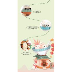 GEKKOSHA 801002 non  CẢNH PHỐ ẨM THỰC CỬA HÀNG TIANTIAN TANG SHUI bộ đồ chơi xếp lắp ráp ghép mô hình Creator Sáng Tạo 627 khối