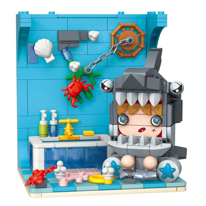 GEKKOSHA 802008 non  CÁ MẬP SAO BIỂN bộ đồ chơi xếp lắp ráp ghép mô hình STAR SHARK 391 khối