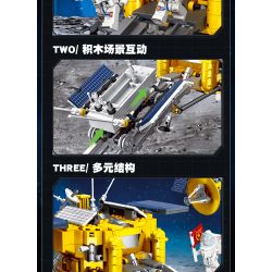 JIESTAR 59012 non  THÁM HIỂM MẶT TRĂNG bộ đồ chơi xếp lắp ráp ghép mô hình 735 khối