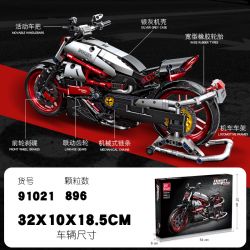 JIESTAR 91021 non  DUCATI DIAVEL 1260S bộ đồ chơi xếp lắp ráp ghép mô hình  Kỹ Thuật Công Nghệ Cao Mô Hình Phương Tiện 896 khối