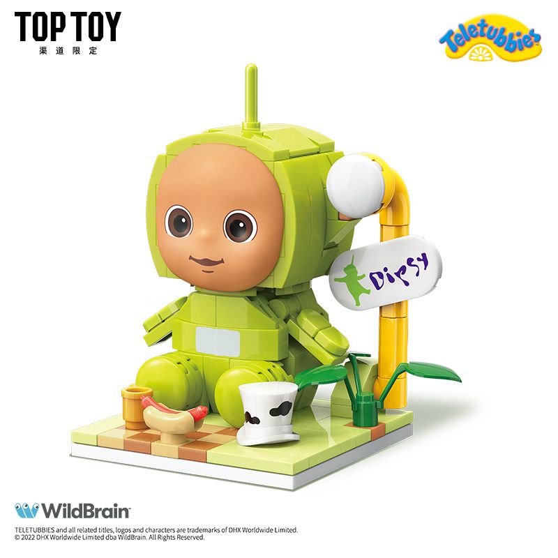 TOP TOY TC1303 1303 non  MÀU XANH LÁ CÂY bộ đồ chơi xếp lắp ráp ghép mô hình TELETUBBIES DIPSY