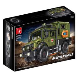TEGOLE T4023 4023 non  XE CỨU HỘ UNIMOG tỷ lệ 1:11 bộ đồ chơi xếp lắp ráp ghép mô hình  RESCUE VEHICLE Kỹ Thuật Công Nghệ Cao Mô Hình Phương Tiện 3850 khối