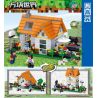 ZHEGAO QL2506 2506 non  NGÔI NHÀ HẺO LÁNH bộ đồ chơi xếp lắp ráp ghép mô hình Minecraft CUBE WORLD Game Xây Dựng 614 khối