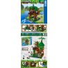 ZHEGAO QL2504 2504 non  NHÀ RỪNG ĐẢO CÁ bộ đồ chơi xếp lắp ráp ghép mô hình Minecraft CUBE WORLD Game Xây Dựng 446 khối
