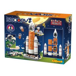 LINOOS LN8090 8090 non  TÊN LỬA bộ đồ chơi xếp lắp ráp ghép mô hình SNOOPY 571 khối