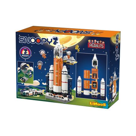 LINOOS LN8090 8090 non  TÊN LỬA bộ đồ chơi xếp lắp ráp ghép mô hình SNOOPY 571 khối