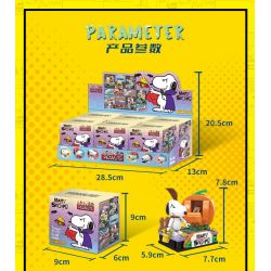 LINOOS LN8080 8080 non  SNOOPY'S MULTIFACETED LIFE SERIES BLIND BOX 2.0 TỔNG CỘNG 6 MẪU bộ đồ chơi xếp lắp ráp ghép mô hình Movie & Game MANY FACES OF SNOOPY Phim Và Trò Chơi