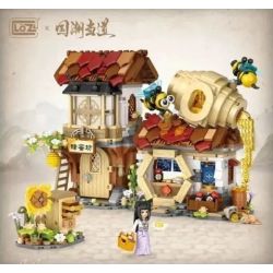 LOZ 1943 non  CỬA HÀNG MẬT ONG bộ đồ chơi xếp lắp ráp ghép mô hình 1242 khối