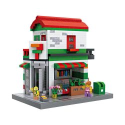 LOZ 9037 non  TÒA NHÀ CỬA HÀNG TIỆN LỢI bộ đồ chơi xếp lắp ráp ghép mô hình Creator Sáng Tạo