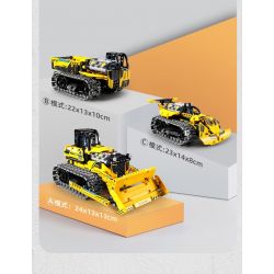 IM.MASTER QIHUI 8038 non  THẠC SỸ MÁY MÓC ỦI KỸ THUẬT 3IN1 bộ đồ chơi xếp lắp ráp ghép mô hình  Kỹ Thuật Công Nghệ Cao Mô Hình Phương Tiện 542 khối