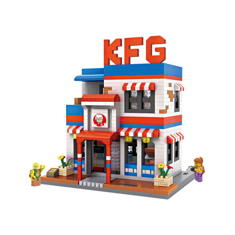 LOZ 9032 non  TÒA NHÀ CỬA HÀNG K bộ đồ chơi xếp lắp ráp ghép mô hình Creator Sáng Tạo