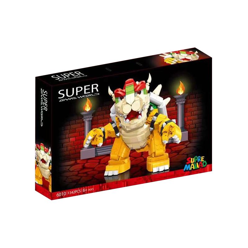 拓乐 6010 non  KUBA bộ đồ chơi xếp lắp ráp ghép mô hình Super Mario SUPER MALIAO Thợ Sửa Ống Nước 1342 khối