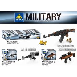 Kazi KY88008 88008 non  SÚNG TRƯỜNG TỰ ĐỘNG AK-47 16 TỔ HỢP bộ đồ chơi xếp lắp ráp ghép mô hình Gun MILITARY 932 khối