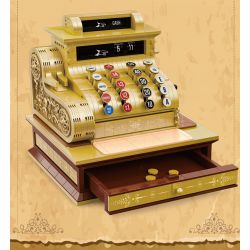 ZHEGAO 00387 non  MÁY TÍNH TIỀN CỔ ĐIỂN bộ đồ chơi xếp lắp ráp ghép mô hình Creator Expert VINTAGE CASH REGISTER Chuyên Gia Sáng Tạo 1630 khối