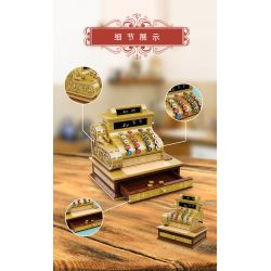 ZHEGAO 00387 non  MÁY TÍNH TIỀN CỔ ĐIỂN bộ đồ chơi xếp lắp ráp ghép mô hình Creator Expert VINTAGE CASH REGISTER Chuyên Gia Sáng Tạo 1630 khối
