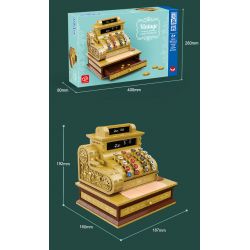 ZHEGAO 00387 non  MÁY TÍNH TIỀN CỔ ĐIỂN bộ đồ chơi xếp lắp ráp ghép mô hình Creator Expert VINTAGE CASH REGISTER Chuyên Gia Sáng Tạo 1630 khối