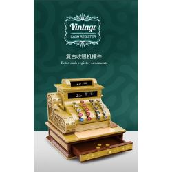 ZHEGAO 00387 non  MÁY TÍNH TIỀN CỔ ĐIỂN bộ đồ chơi xếp lắp ráp ghép mô hình Creator Expert VINTAGE CASH REGISTER Chuyên Gia Sáng Tạo 1630 khối