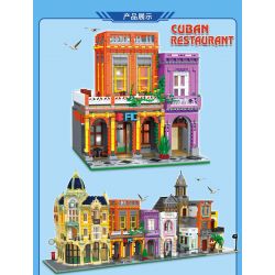ZHEGAO DZ6022 6022 non  NHÀ HÀNG CUBA bộ đồ chơi xếp lắp ráp ghép mô hình Modular Buildings CUBAN RESTAURANT Mô Hình Nhà Cửa 2279 khối