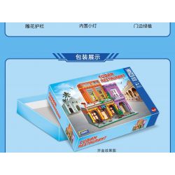 ZHEGAO DZ6022 6022 non  NHÀ HÀNG CUBA bộ đồ chơi xếp lắp ráp ghép mô hình Modular Buildings CUBAN RESTAURANT Mô Hình Nhà Cửa 2279 khối