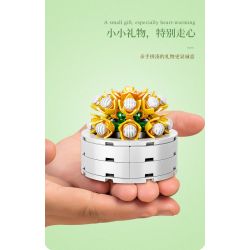 XIANG JUN 10975 non  SHOP HOA CÂY CẢNH 6 LOẠI CHẬU MỌNG NƯỚC THIÊN THẦN TUYẾT CÚC NGỌC BÍCH TIÊN LINGBO BƯỚM TÍM NỤ TẦM XUÂN SAN HÔ JI bộ đồ chơi xếp lắp ráp ghép mô hình Creator Sáng Tạo