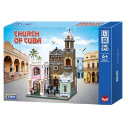 ZHEGAO DZ6021 6021 non  NHÀ THỜ CUBA bộ đồ chơi xếp lắp ráp ghép mô hình Modular Buildings CHURCH OF CUBA Mô Hình Nhà Cửa 2300 khối